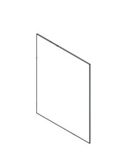 VETRO CERAMICO 4x309x401,5mm DSL ORIGINALE Klover per Stufa Diva Slim