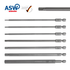 Bit esagonale ASW WEKADOR per viti esagonali interne a scelta 2 - 8 mm 152 mm di lunghezza 