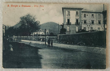 CARTOLINA SAN GIORGIO A CREMANO NAPOLI VILLA PIRIO ANIMATA VIAGGIATA 1927 FP