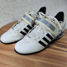 Scarpe da sollevamento pesi Adidas adiPower taglia 11 core bianche M25733 sollevamento pesi 