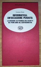 Soria INFORMATICA UN'OCCASIONE