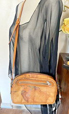 Borsa vintage Alviero Martini piccola tracolla mappa del mondo