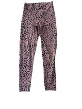 Leggings sportivi Beach Riot rosa stampa leopardata vita alta taglia large allenamento attivo
