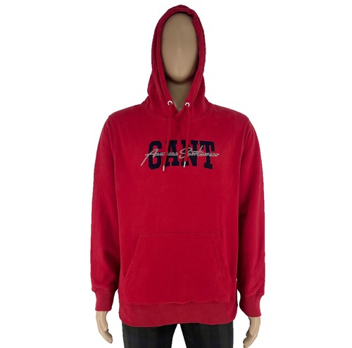 Gant uomo logo rosso felpa - gant, con