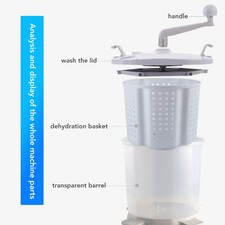 Portable Hand Crank Washing Machine Manual Washing Machine For Dormitory