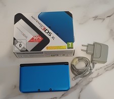 Nintendo 3DS XL Console Blu + Caricatore + Scatola + 2 Giochi
