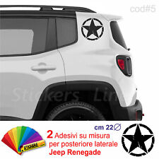 2 Adesivi Stella Militare  posteriore laterale per Jeep Renegade us army c5