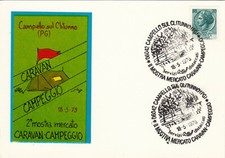 AS2719 - ANNULLO SPECIALE MOSTRA CAMPER CAMPEGGIO CAMPELLO CLITUMNO PERUGIA 1978