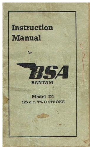 Bsa bantam 125cc manuale - 125cc,