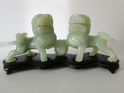Old chinese foo dog - chinese, jade