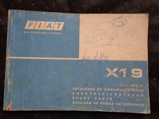 Fiat X1/9. Catalogo parti