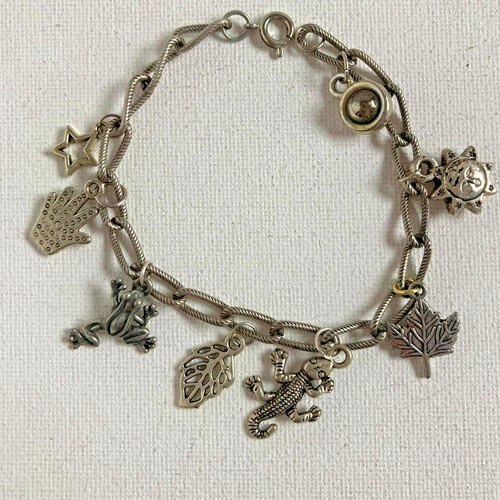 Bracciale charm vintage tono - bracciale,