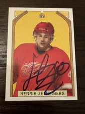Firmato 2003-04 Topps C55 Hockey #7 Henrik Zetterberg - Red Wings Auto Raro!