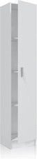 Armadio armadietto multiuso a colonna con 1 anta e 4 ripiani scarpiera bianco