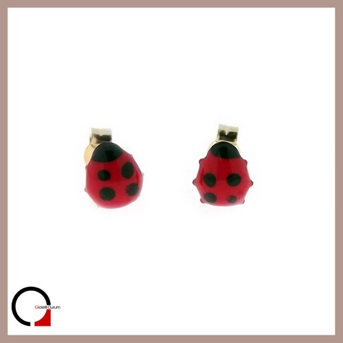 Orecchini coccinella smaltati - orecchini,