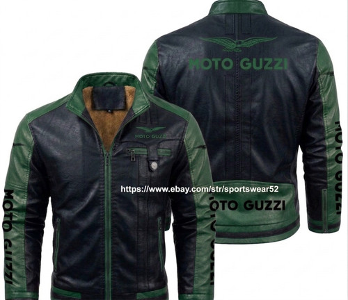 Giacca moto guzzi pelle - giacca,