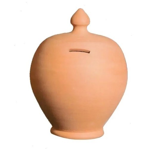 Salvadanaio terracotta tondo - terracotta,