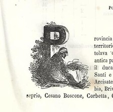 Antique 1858 P CAPOLETTERA