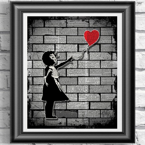 Ragazza con palloncino banksy - ragazza,