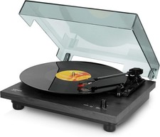 Lenco Ls-10BK Giradischi Con Diffusori Acustici Incorporati Trazione a Cinghia