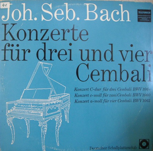 Joh seb bach concerti - joh., bach*