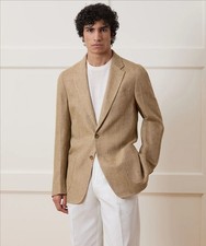 Blazer uomo beige lana spina