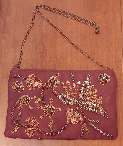 Borsetta gioiello marrone - borsetta,