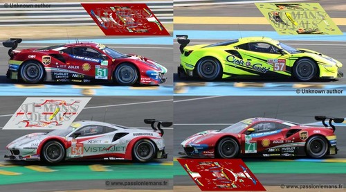 Decals ferrari 488 - 488, mans