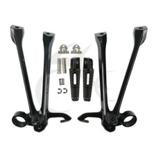 PAIR OF BLACK REAR FOOTRESTS