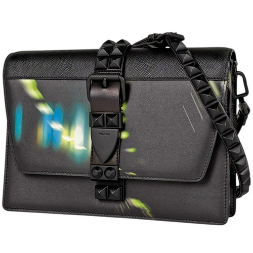 Prada saffiano black handbag - saffiano,
