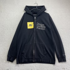Y2K Analog Black Hoodie Men L