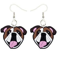 Bulldog Earrings Handmade