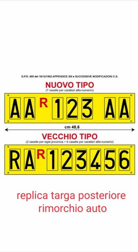 Targa ripetitrice replica - targa,