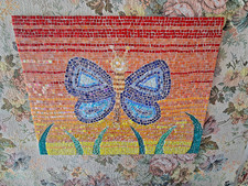 Mosaico Farfalla Blu Occhi