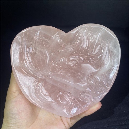 Statua cuore volpe - , rosa