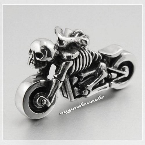 Ciondolo teschio moto - ciondolo,