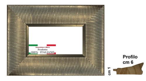 Cornice legno argento e - in, in