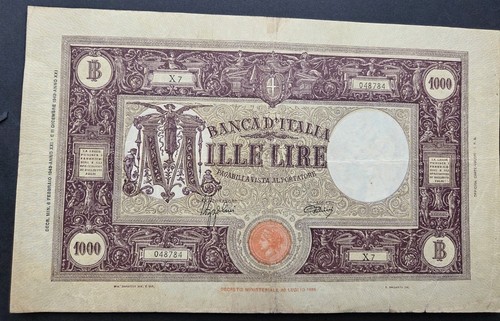 1000 lire grande - m, decreto