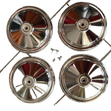 KIT 4 COPPE RUOTA CROMATE FIAT