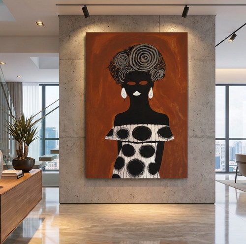 Donna africana elegante arte - donna, africana,