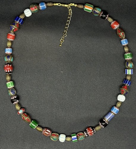 Collana con perline vetro - con,