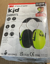 3M Peltor Kid H510 Cuffie con Cancellazione del Rumore, Verde Neon/Nero