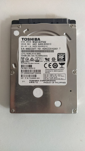 Hard disk 320gb toshiba sata - disk,