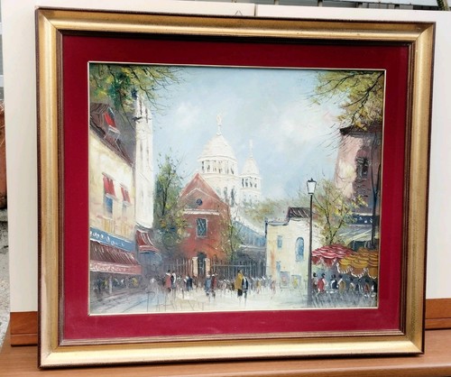Quadro olio tela metà - quadro,