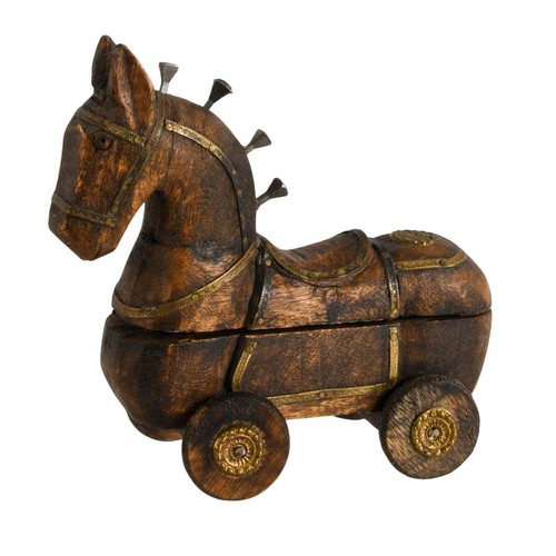 Antico cavallo scolpito - , del