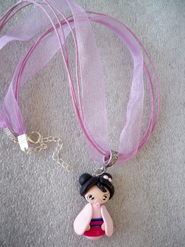 Collana ciondolo fimo - fimo, fatto