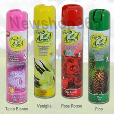 Kit deodorante spray profumo per ambiente casa FRESH AROMA 4 pz da 300 ml