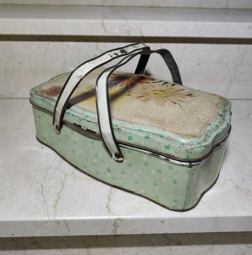 Scatola latta con manici a - ,