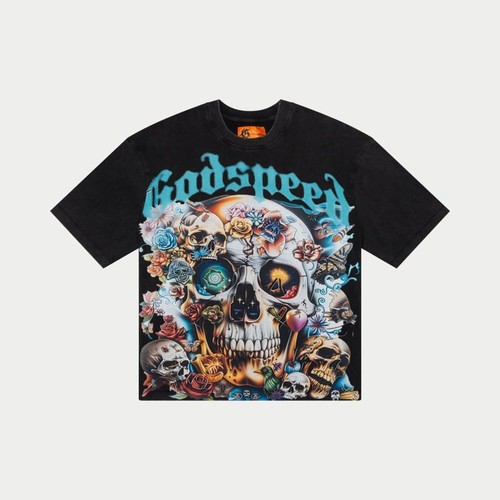 Shirt godspeed teschio - godspeed, fiori