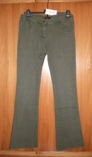 Denny Rose PANTALONE JEANS 5 TASCHE DENIM tg. L art. 6945 Verde Ricami NUOVO